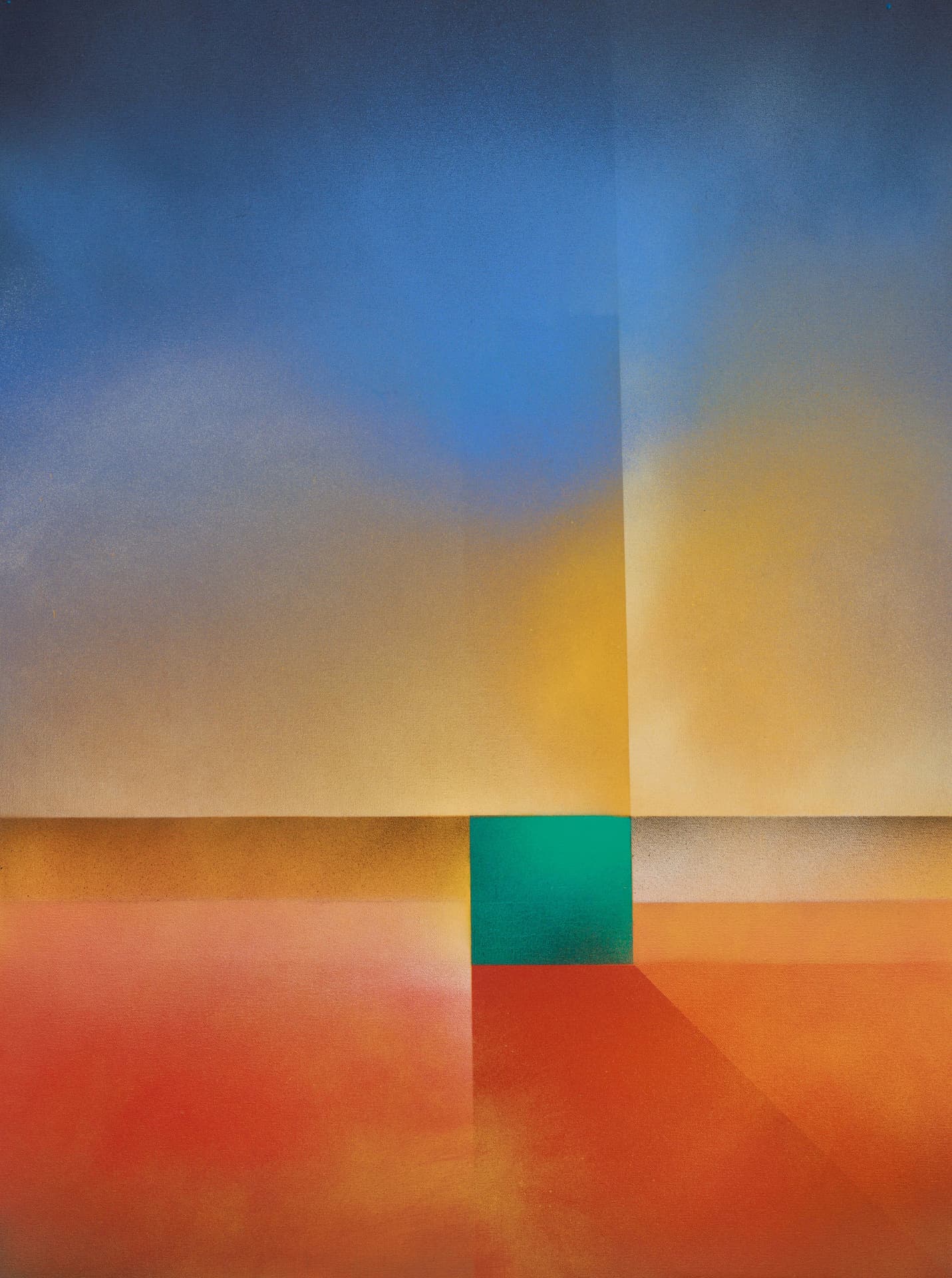 Liminal Windows 02, portrait abstract painting by Jorge Engel