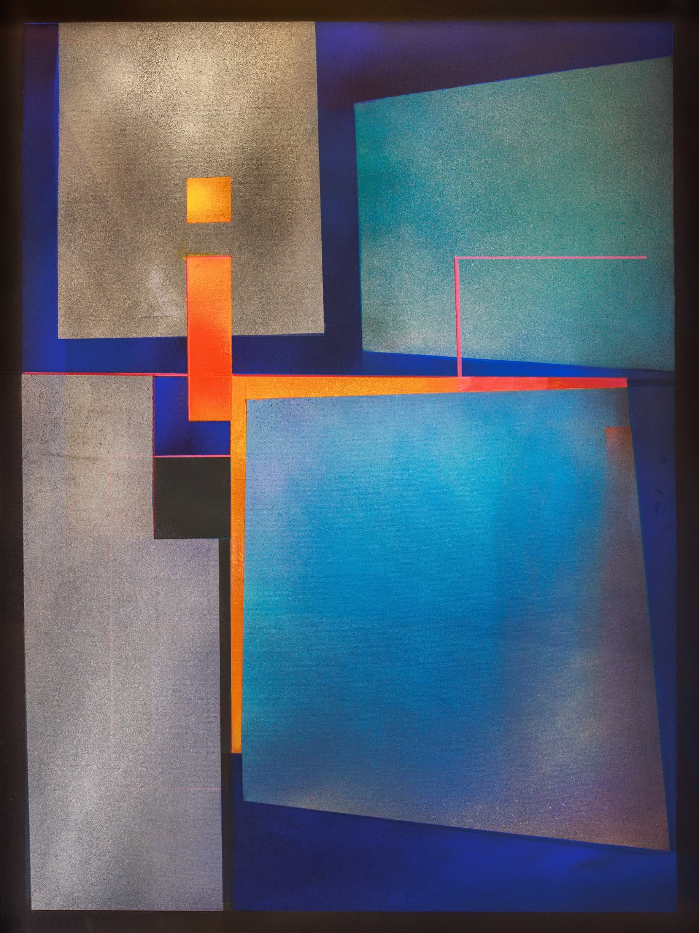 Connections 08, portrait abstract painting by Jorge Engel