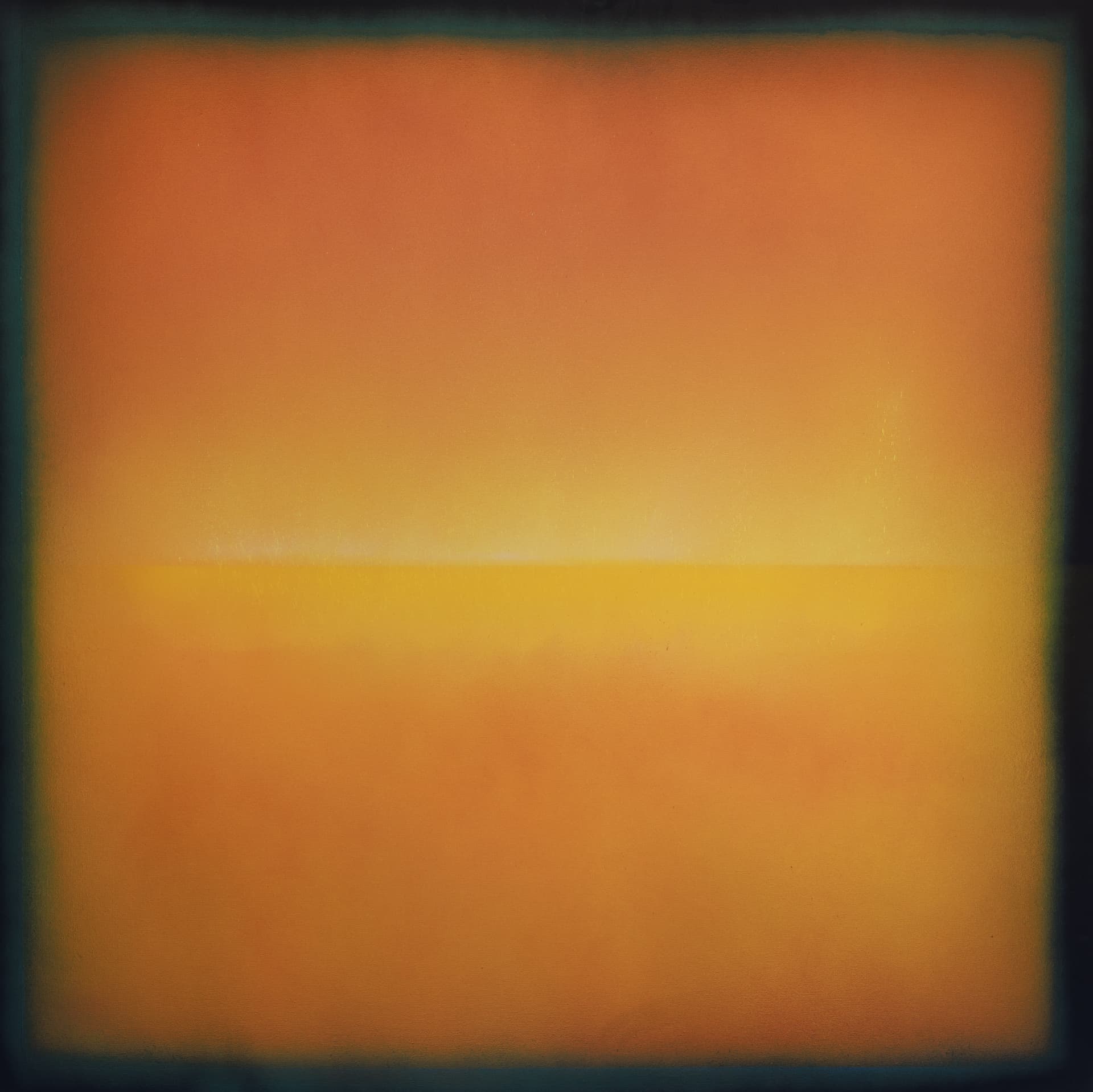 Curious Yellow, square abstract painting by Jorge Engel